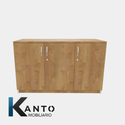 MUEBLE BASE ARCHIVO 3 PUERTAS Y REPISA INTERIOR REGULABLE.