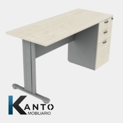 ESCRITORIO INDIVIDUAL CON CAJONERA PEDESTAL FSI 120x50x75