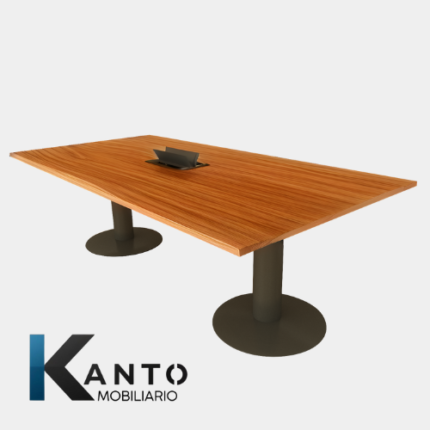 MESA DE REUNION RECTANGULAR BASE PLATO 200X100X75CM 6P